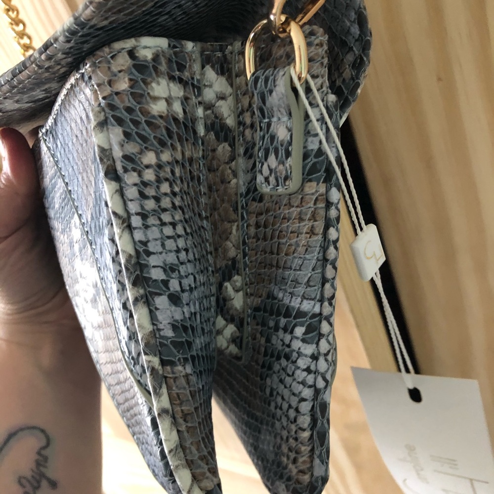 Brand New! Denim Snake Clutch/Crossbody